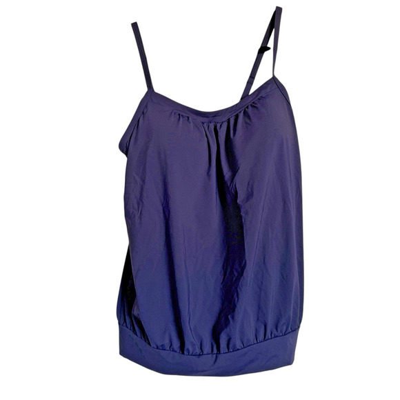 Lands End Sz 10 Blosun Tankini Top Slimming Beach Pool Modest Preppy - Picture 1 of 10